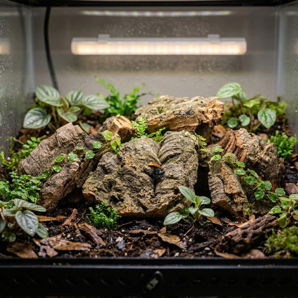 Happet Płaty Korkowe do Terrarium Ścinki z Dębu Kora Ozdoba dla Gadów 1kg